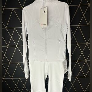 lululemon athletica White Leggings and Jacket Set